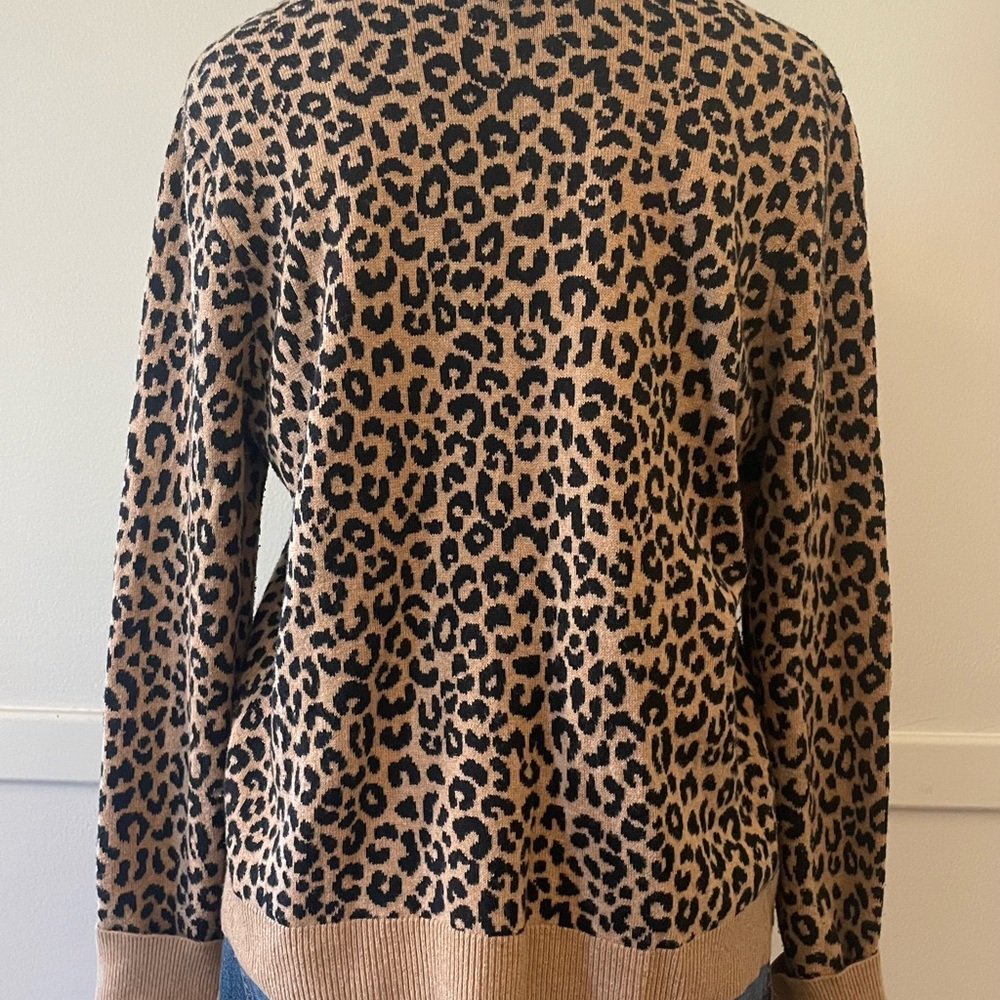 a new day Tan and Black Leopard Print Sweater - Picture 2 of 4